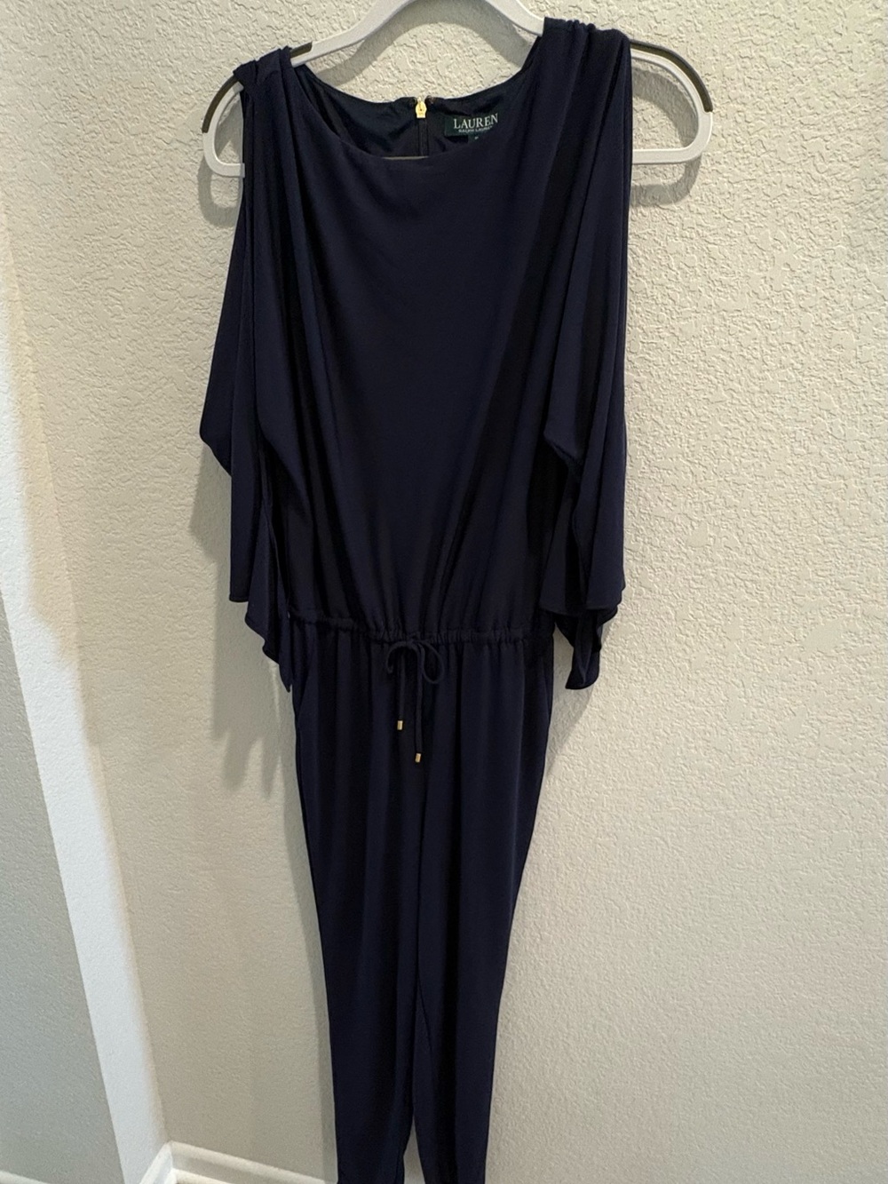 Lauren Ralph Lauren Navy Open-Sleeve Jumpsuit